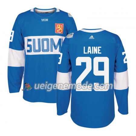 Finnland Trikot Patrik Laine 29 2016 World Cup Blau Premier